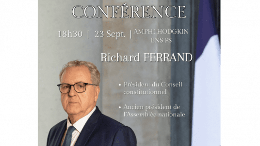 23/09 : Conférence avec Richard FERRAND - Confer'ENS Paris-Saclay
